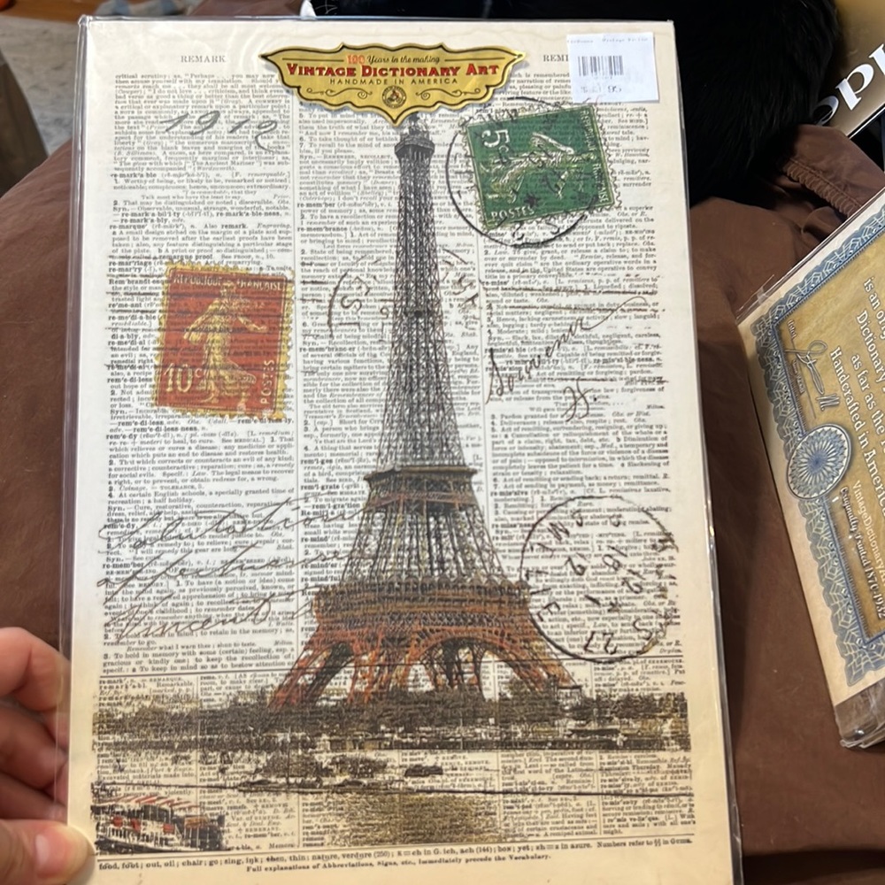 Eiffel Tower - Dictionary Page Wall Art - BRAND NEW!